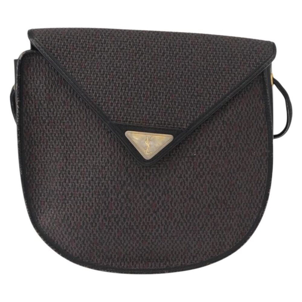 Saint Laurent Vintage Canvas Black Canvas Shoulder Bag Bag